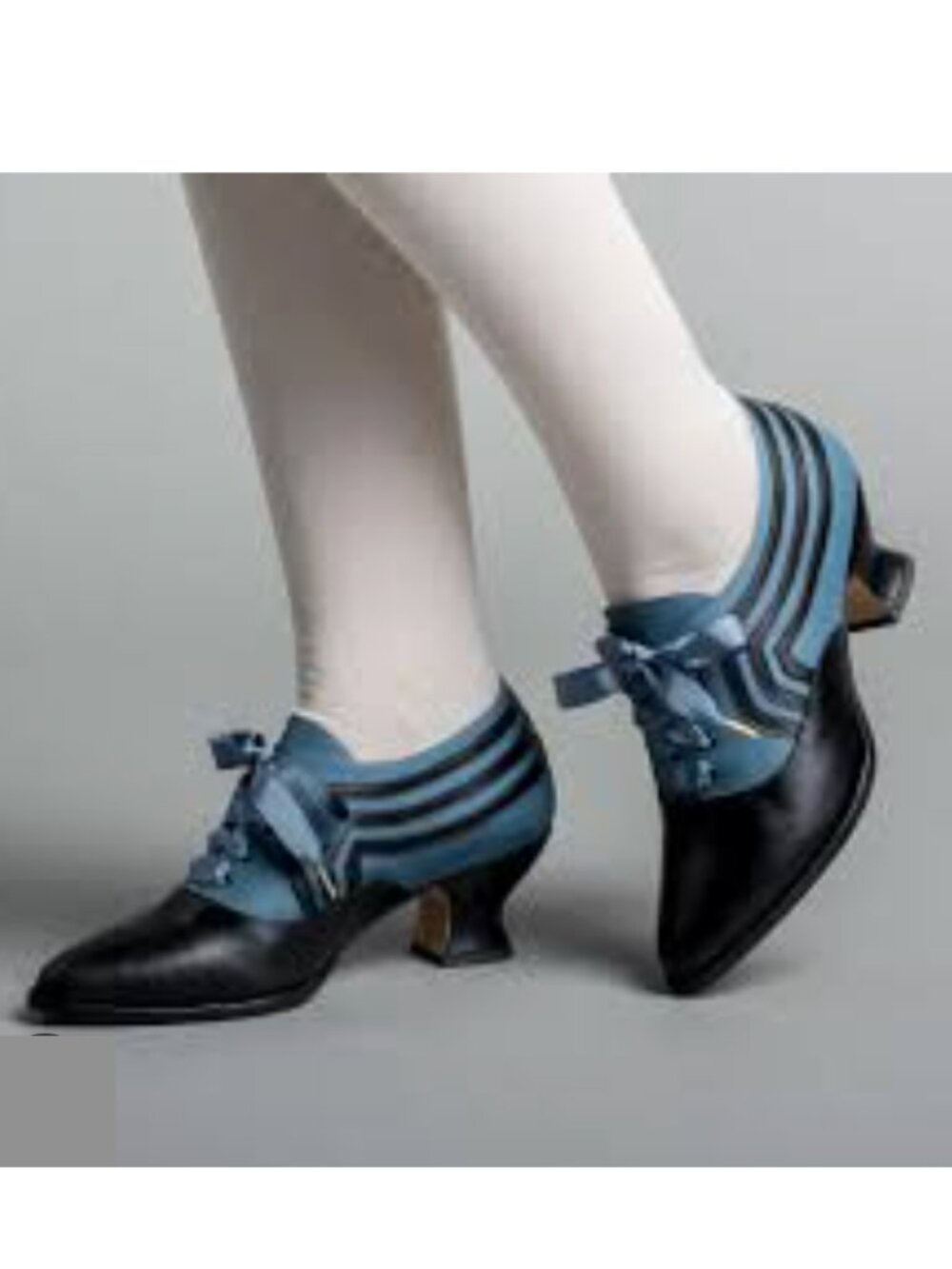 American Duchess Bernadette Blue/Black Edwardian Oxford Shoe Women's Size 9.5 - Picture 14 of 14